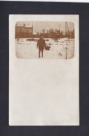 Carte Photo Archives Robert Chalot Guiry En Vexin (95) Enfant Paysage Hiver Neige - Guiry En Vexin