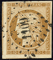 No 1, Trois Voisins, Nuance Foncée, Obl Pc 1109, Jolie Pièce. - TB - 1849-1850 Ceres