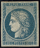 * Non émis. No 8b, Bleu Sur Azuré, Gomme Partielle, Très Frais. - TB. - R - 1849-1850 Cérès