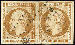 No 9, Paire Obl Pc. - TB - 1852 Louis-Napoleon