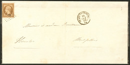 Lettre No 9d, Bistre-brun Foncé, Obl Pc 1789 Sur Faire-part Du Luc Oct 53. - TB - 1852 Louis-Napoleon