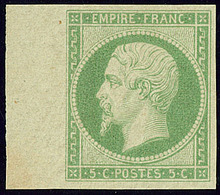 ** No 12a, Vert Jaune, Bdf, Superbe. - R - 1853-1860 Napoléon III.