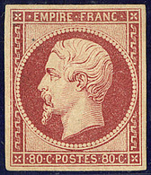 * No 17A, Carmin, Jolie Pièce. - TB. - RR - 1853-1860 Napoleon III