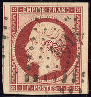 No 18, Deux Voisins, Nuance Foncée, Obl Pc 1818, Paille Sautée Dans Le Papier Au Verso Mais Jolie Pièce. - TB. - R - 1853-1860 Napoléon III.