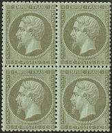 ** No 19a, Bloc De Quatre (deux Ex *). - TB - 1862 Napoléon III.