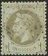 No 25, Vert Bronze, Obl Ancre. - TB - 1863-1870 Napoléon III Lauré