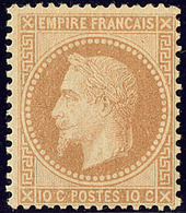 ** No 28A, Bistre, Très Frais. - TB. - R - 1863-1870 Napoleon III Gelauwerd