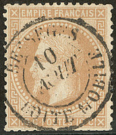 No 28A, Obl Cad "Besseges Boîte Mobile", Dents Courtes Mais TB - 1863-1870 Napoleon III With Laurels