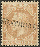No 28B, Obl Griffe De Fortune "Montmorency". - TB (cote Maury 2009) - 1863-1870 Napoléon III Lauré