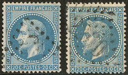 Variétés. Nos 29Bb, 29Bc. - TB - 1863-1870 Napoléon III Lauré