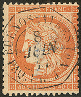 No 38, Orange, Obl Cad Octog. "Paq. FR Buenos-Ayres". - TB - 1870 Beleg Van Parijs