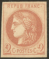 * Report I. No 40Ab, Brun-rouge, Pos. 4, Gomme Légèrement Diminuée Mais Jolie Pièce Et Un Des Timbres Les Plus Rares De  - 1870 Emissione Di Bordeaux