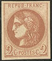 * No 40Bb, Marron, Très Frais. - TB. - R - 1870 Emission De Bordeaux