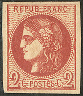 * No 40Bf, Rouge-brique Foncé, Jolie Pièce. - TB. - R - 1870 Ausgabe Bordeaux