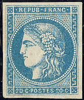 ** No 45A, Bleu, Superbe. - R - 1870 Uitgave Van Bordeaux