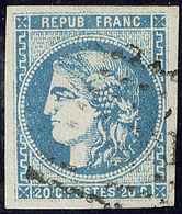 No 46Ad, Bleu Outremer, Jolie Pièce. - TB - 1870 Ausgabe Bordeaux