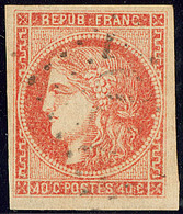 No 48g, Vermillon Vif. - TB. - R - 1870 Emission De Bordeaux