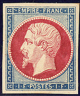 (*) Empire Non Dentelé. Epreuves Bicolores. 1f Bleu Et Rouge, à L'unité. - TB. - R - Autres & Non Classés