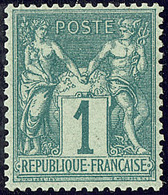 ** No 61, Vert, Très Frais Et Bien Centré. - TB - 1876-1878 Sage (Type I)