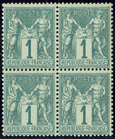 ** No 61, Bloc De Quatre (un Ex *), Très Frais. - TB - 1876-1878 Sage (Type I)