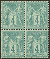 ** No 63, Bloc De Quatre, Très Frais. - TB - 1876-1878 Sage (Type I)