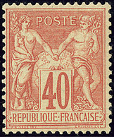 ** No 70, Rouge Orange, Très Frais. - TB. - R - 1876-1878 Sage (Type I)