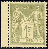 ** No 82, Vert-olive, Petit Bdf, Très Frais. - TB - 1876-1878 Sage (Type I)