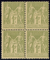 ** No 82, Bloc De Quatre (deux Ex *), Centrage Courant. - TB - 1876-1878 Sage (Type I)