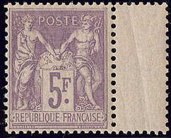 ** No 95, Violet Sur Lilas, Nuance Foncée, Petit Bdf, Très Frais Et Centré. - TB. - R - 1876-1878 Sage (Type I)