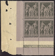 ** No 103, Noir Sur Lilas, Bloc De Quatre Cdf, Très Frais. - TB - 1876-1878 Sage (Type I)