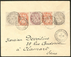 Lettre Blanc. Nos 107 (2) + 108 + 109 (2), Obl Cavalerie De Corps 9 IX 11, Sur Enveloppe Pour Clamart. - TB - Autres & Non Classés