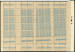 ** Recto-verso. No 132d, Panneau De 50 Ex Mill. 3 Avec Impression RV En Diagonale, Superbe. - R - Zonder Classificatie