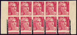 ** Piquage Multiple. No 716, Bloc De Dix Ex Non Dentelés Double Bdf, Dont 4 Ex Avec Quadruple Piquage, Superbe - Unclassified