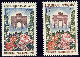 ** Floralies, Arc De Triomphe Bleu Violet. No 1189a, + Un Ordinaire. - TB (N°et Cote Maury) - Unclassified