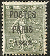 * Postes Paris. No 31, Qqs Dents Jaunies Et Gomme Altérée Sinon TB - 1893-1947