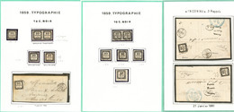 Collection. 1861-1878, Entre Les N°2 Et 9, Dont 10 Ex * Ou (*) Et 9 Plis Ou Devants. - TB Ou B - Autres & Non Classés