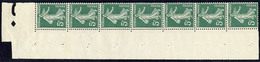 ** No 1, 5c Vert, Bande De Sept Cdf, Superbe - Coil Stamps