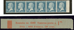 ** No 19, Bande Horiz. De Six N°179, Bdf, + La Bande De Garde De La Roulette, Très Frais. - TB - Coil Stamps