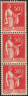 * No 32, Bande De Trois Verticale N°283d, Gomme Altérée Mais TB - Coil Stamps