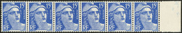 ** No 37, Bande Horizontale De Six N°886d, Bdf, Superbe. - R - Coil Stamps