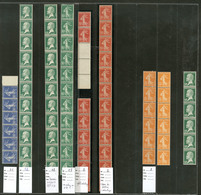 ** Lot. 1906-1923, Dix Roulettes De Six Ou Onze, Entre Les N°2 Et 31, Dont N°2 Deux Ex Tenant à 2t Sans Impression. - TB - Rollen