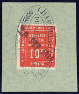 Valenciennes. No 1, Obl Sept 1914 Sur Petit Fragment. - TB - War Stamps