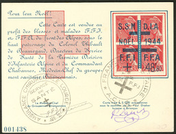 Lettre Briançon. No 10, 30cM Bloc De Quatre Sur CP Noël 43 N°001438. - TB - Bevrijding