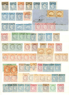 1849-1872 (Poste), Entre Les N°3 Et 57, Nuances Et Obl Diverses, *enveloppes Et Paireenveloppes, Qqs Ex (*). - TB Ou B - Verzamelingen