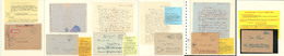 Lettre Mur De L'Atlantique 1944, 28 Plis Dont Obl Feldpost, Port De Brest, Lorient, Royan, Etc. - TB - Collections