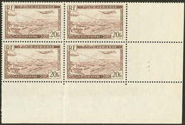 ** Poste Aérienne. Type II. No 4A, Bloc De Quatre Cdf. - TB - Andere & Zonder Classificatie