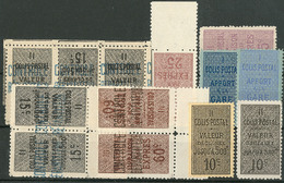 * Colis Postaux. Variétés. Nos 1, 1a, 2, 3, 4, 5, 8c Paire Et Bande De Trois, 9b. - TB - Sonstige & Ohne Zuordnung