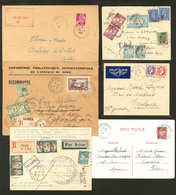 Lettre Lot. 1928-1945, 6 Enveloppes Dont 2 Recomm., Affts Et Obl Divers. - TB - Other & Unclassified