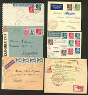 Lettre Lot. 1943-1945, Six Enveloppes, Affts Et Destinations Divers. - TB - Sonstige & Ohne Zuordnung