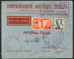 Lettre Algérie 199 + Italie 433, Sur Enveloppe De Sebha Avec Arr. Ubari Et CS Violet. - TB - Autres & Non Classés